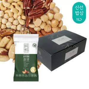 [산과들에] 하루견과 50봉 선물세트 + 쇼핑백 / 순수정담 견과 견과류 간식