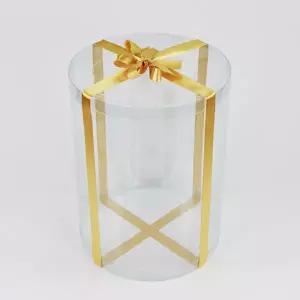 돈케이크 투명케이스 + 골드리본