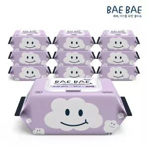 BAEBAE() 아기물티슈 휴대용 55gsm 캡형30매 10팩