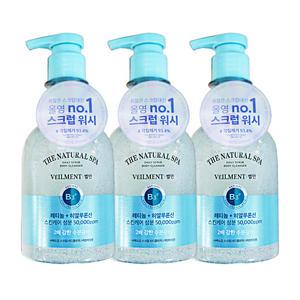 엘지 온더바디 바디클랜저 벨먼 내추럴 스파 스크럽 라임바질 사해소금 400ml 3개