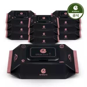 앙블랑 아기물티슈 세이프 블랙 휴대캡형 20매X12팩 N-BMC12