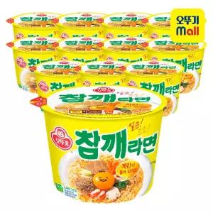[1BOX] 오뚜기 참깨라면 큰컵 110g, 12개