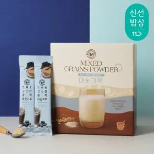 [산과들에] 더고소한블랙미숫가루스틱25g 50봉세트/ 선식 식사대용 미숫가루 흑미 검은콩 간식 박스