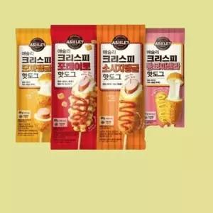 애슐리 크리스피 핫도그 맛보기 세트 8개입 (모짜탱글2+소시지탱글2+통모짜2+포테이토2)//sh