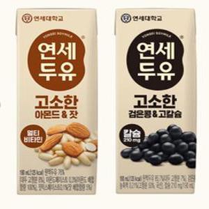 연세두유 아몬드잣두유 24팩+검은콩 고칼슘두유 24팩(총 48팩)