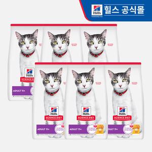 힐스 고양이사료 어덜트 11세이상 1.6kg x 6개 (1462)