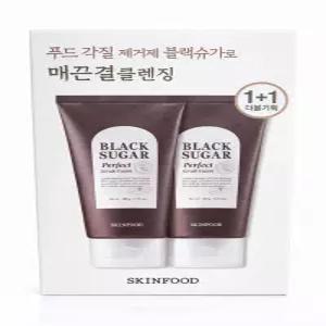 스킨푸드 블랙슈가 퍼펙트 스크럽 폼 180g 2개 더블 기획