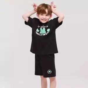 [팬콧키즈] 빅로고 스템핑 젤라또 상하복(BLACK)
