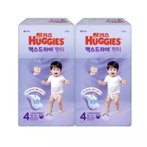 하기스 2025 맥스드라이 팬티 4단계 (남아) 52매 2팩