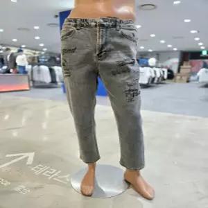 [지프] 와펜프린트 베기 데님팬츠 바지 JQ1DPU701