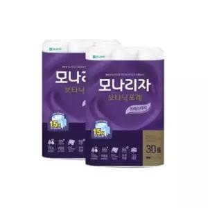 모나리자 보타닉포레 프레스티지 3겹 화장지 40M 30롤 x 2개 두루마리 휴지