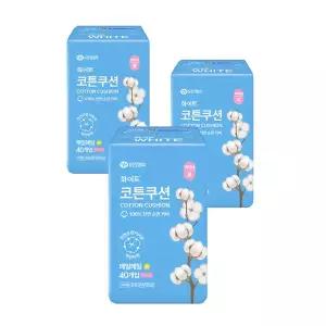 화이트 코튼쿠션 팬티라이너 애니데이 롱 40개입x3팩