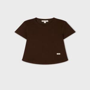 [AK수원점] [후아유] 여성 Round Neck Curved Hem T-shirt WHRAG2433F