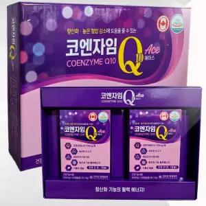 캐나다산 코엔자임 Q10 60캡슐 x 2개 / 비타민함유 코엔자임큐텐 코큐텐 항산화기능 높은 혈압감소