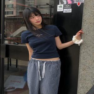 [AK수원점] [후아유] 여성 USA Embroidery Small Logo T-shirt WHRAG2441F