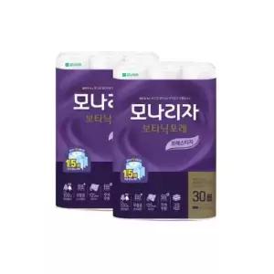 [셀러허브]모나리자 보타닉포레 프레스티지 3겹 화장지 40M 30롤 x 2개 두루마리 휴지 (S45903397)