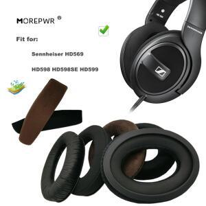 Sennheiser HD569 헤드셋 부품용 교체용 이어 패드 가죽 쿠션 벨벳 귀마개 슬리브 커버