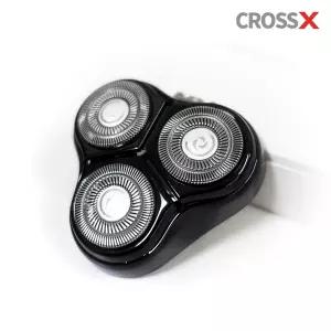 CROSSX 크로스엑스 스마트 방수 전기면도기 블랙스톤 교체날