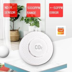 Tuya CO2 이산화탄소 센서 co2 감지기 NDIR 고정밀 측정이 표준 경보를 초과합니다. 스마트 홈 연결 senso