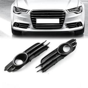 Audi A6 C7 2012-2015 용 앞 범퍼 그릴 안개등 커버