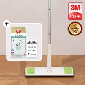 3M 스카치브라이트 올터치 막대걸레 표준형 더블액션 정전기10매+물걸레청소포1매 밀대 세트