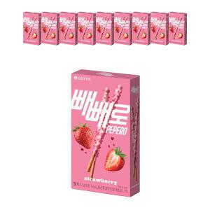롯데웰푸드 빼빼로 딸기 37g, 10개