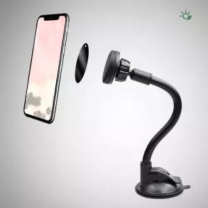자석 핸드폰 거치대 차량용 흡착식 360도 회전 자바라 스마트폰 홀더 휴대용
