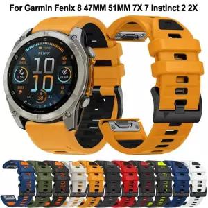 Garmin Fenix 8 51MM E 47MM 7X 7 Epix Pro 6X 6 5X 5 Plus Instinct 2 2X Enduro 3 시계 밴드용 Quick