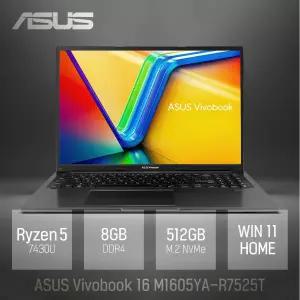 ⓒ ASUS 비보북 16 M1605YA-R7525T 8GB 512GB WIN11 / 16인치 대화면 포토샵 영상편집 업무용 노트북