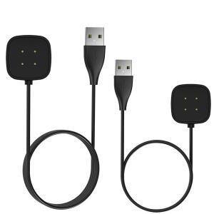 도크 충전기 어댑터 USB 케이블 Fitbit Versa 4/3 Sense 2 스마트 호환 시계 액세서리용 전원 코드
