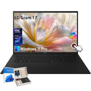 LG 2025 그램 17 터치스크린 노트북 - 17인치 WQXGA 터치 디스플레이, 인텔 울트라 7 시리즈 2, 아크 그래픽, WiFi 7, 코파일럿+PC, Win 11 Pro, 경량 컴퓨터(32GB RAM, 4TB SSD)