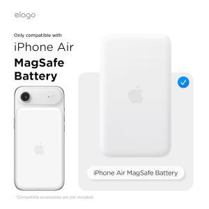 아이폰 에어용 MagSafe 배터리 팩과 호환되는 엘라고 하이브리드 클리어 케이스 - PC + TPU 하이브리드 기술, 황변 방지, 크리스탈 클리어, 충격 방지 커버, 보호 케이스(투명)