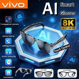 VIVO 스마트 AI 안경 1200만 화소 8K 카메라 터치 스포츠 챗 GPT 선글라스 블루투스 통화 음악 플레이어 여