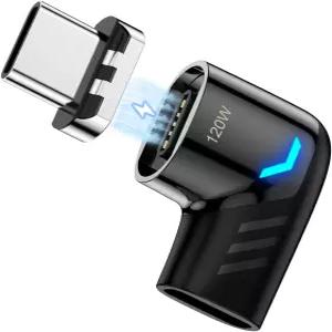 CNakdDG USB C 마그네틱 어댑터 직각 타입 커넥터 PD 120W 고속 충전 480Mbps 전송 속도 휴대폰 태블릿