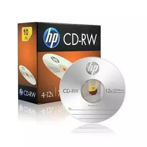 HP Media CD-RW 4-12x 700MB 1P 슬림 케이스 10장-WD62CEE