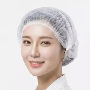 (색상 일회용 위생 모자 100P)일회용 위생 모자 100매 주방 식당 학교 급식 영양사 조리용 배식 위생모 라