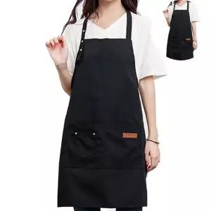 ( )주방앞치마 어린이집선생님앞치마 여자앞치마 원피스앞치마 카페앞치마 코튼 앞치마 1P 블랙