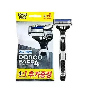 도루코 페이스 포 4 휴대용 일회용 면도기 4p+1p입