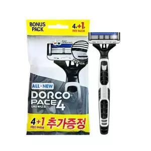 [콩심팥심]도루코 페이스 포 4 휴대용 일회용 면도기 4p+1p입