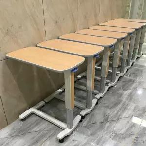 높이조절 병원식탁 요양원 협탁 밥상 테이블 환자 병실 유압 상판 식사 휠체어 간호