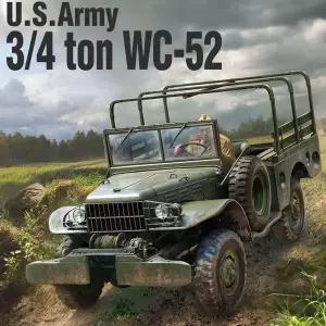 미육군 4분의 3 ton WC 52 탱크 자주포 밀리터리