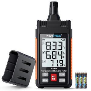 PROTMEX HT607 온도 습도 주변 습도계 고정밀 이슬점 습구 디지털 온도계
