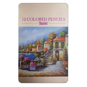 색연필 12색 틴케이스 미술 그림 어린이 드로잉연필 공모전 목수