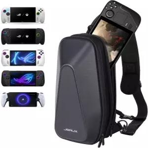 스팀 덱(OLED)/ROG Xbox Ally X 용 JSAUX 슬링백 EVA 하드 쉘이 있는 휴대용 케이스 도킹 스테이션 및