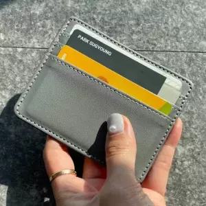 슬림한 포켓 카드지갑 그레이 카드홀더 명함지갑 교통카드지갑