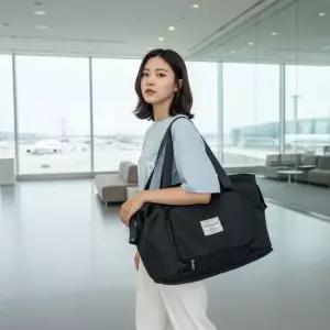 여행용 보스턴백 캐리어 결합 접이식 수납 보조 가방 대용량 짐가방 보스턴백 여행가방