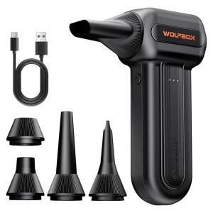 WOLFBOX MF60 압축 공기 집진기-110000RPM 초강력 키보드 고속 송풍기 충전식 집진기, PC 3단 자동차, 위한 전기 5 노즐을 가정, 조절식 청소, 무선