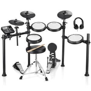 도너 DED-200 전기 드럼 세트, 조용한 3개) MIDI, 메쉬 2개, 왕좌, 스틱, 5개, 멜로디 USB 헤드폰, 이상의 키트와 31개의 심벌즈 사운드, 레슨(패드 패드, 450개