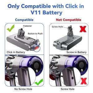 다이슨 V11 진공청소기 SV15/SV16/SV17/SV18/SV22용 최신 업그레이드 버클형 25.2V 6000mAh 교체 배터리