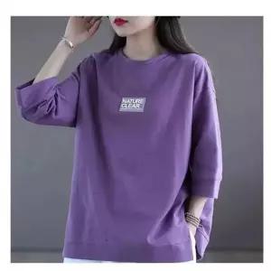 라벨 소매 패션 티셔츠 7부 봄 여름